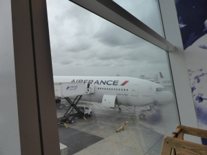 One of the most beautiful sights known - an AirFrance jet with my seat on it!